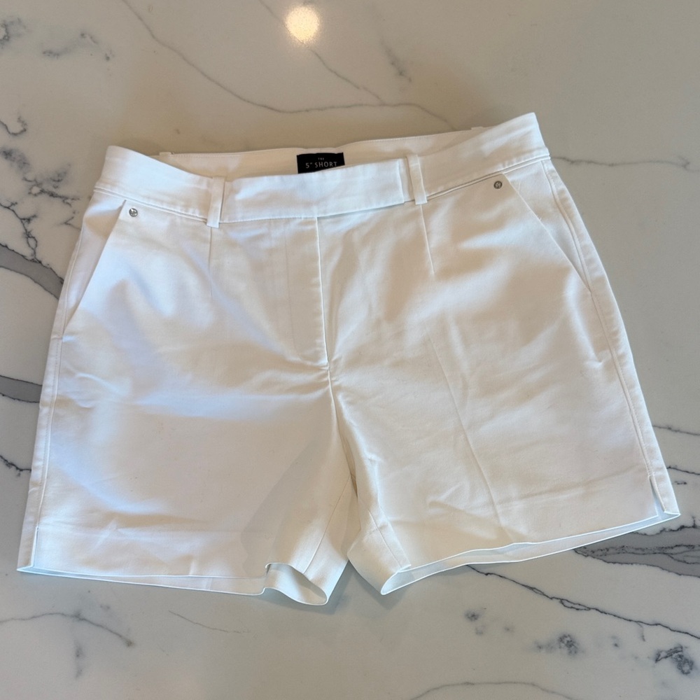 White House Black Market Crisp White Tailored Shorts